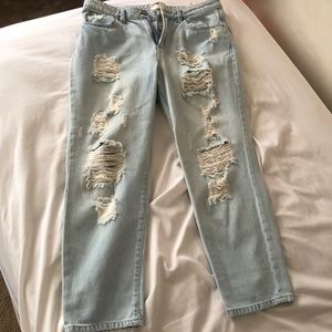 Garage Size 11 Distressed Boyfriend Jeans